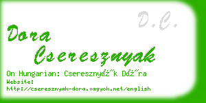 dora cseresznyak business card